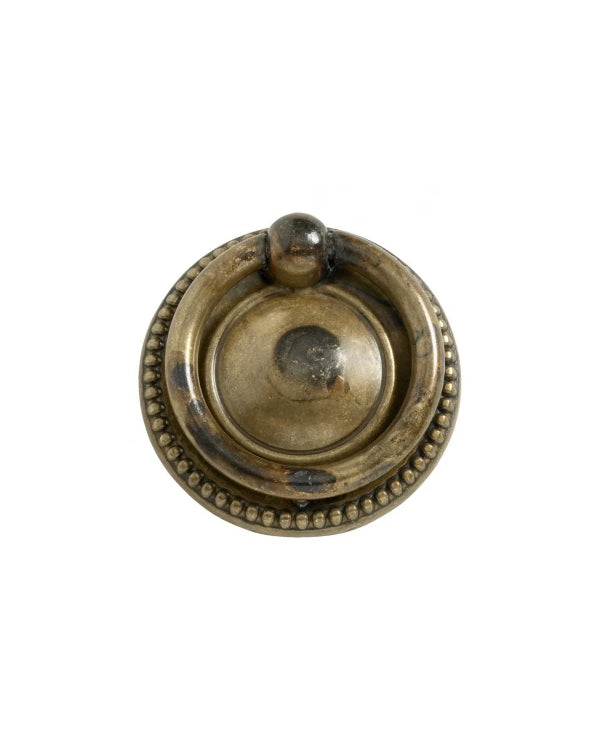 Furniture fitting - Antique brass round