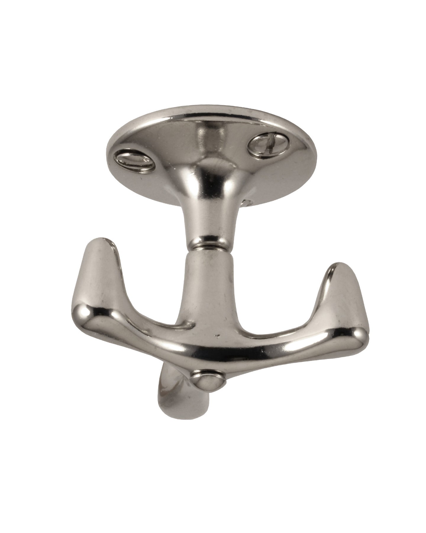 Coat Hook - 3-armed swivel hook nickel