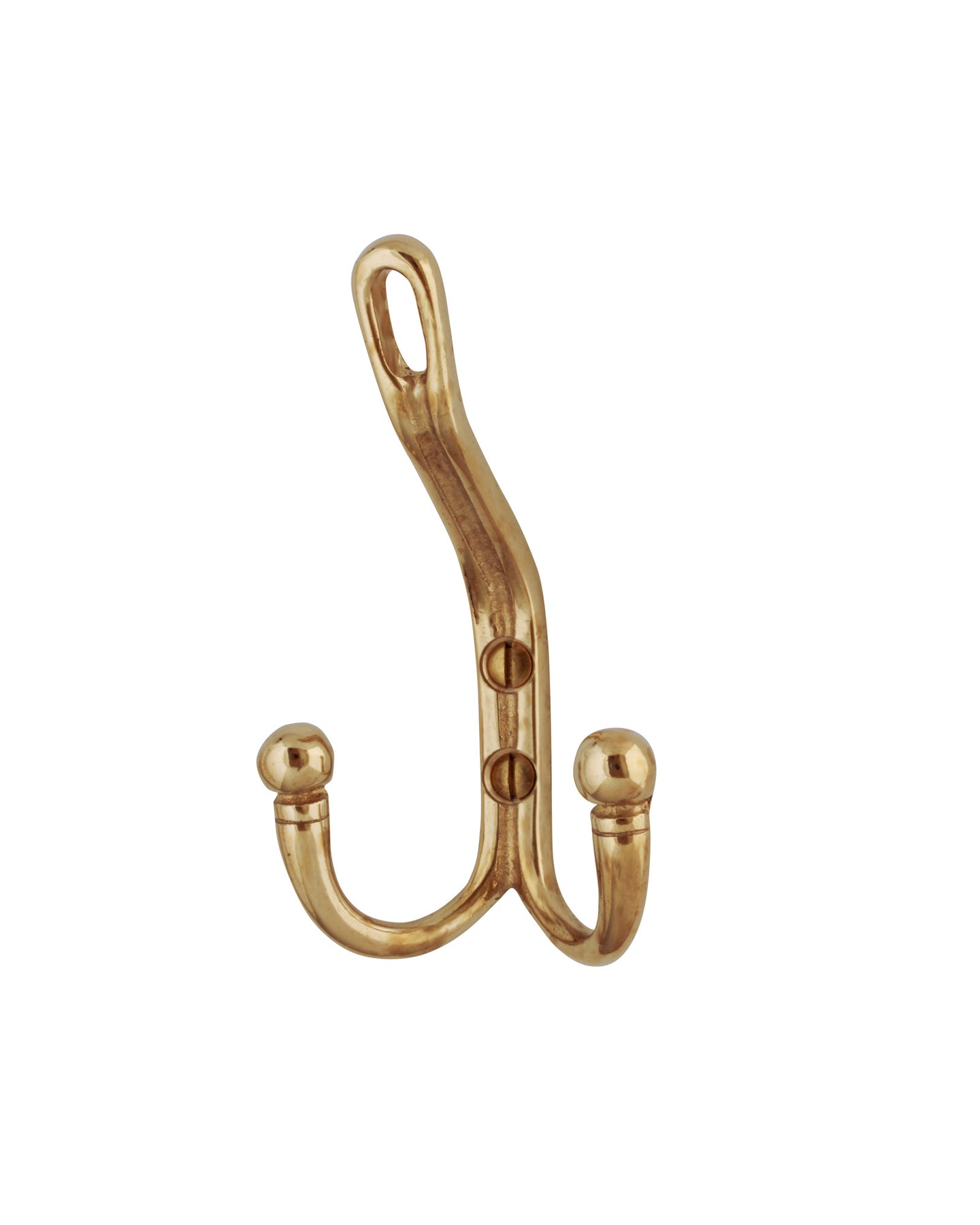 Coat hook - Double hat hook brass