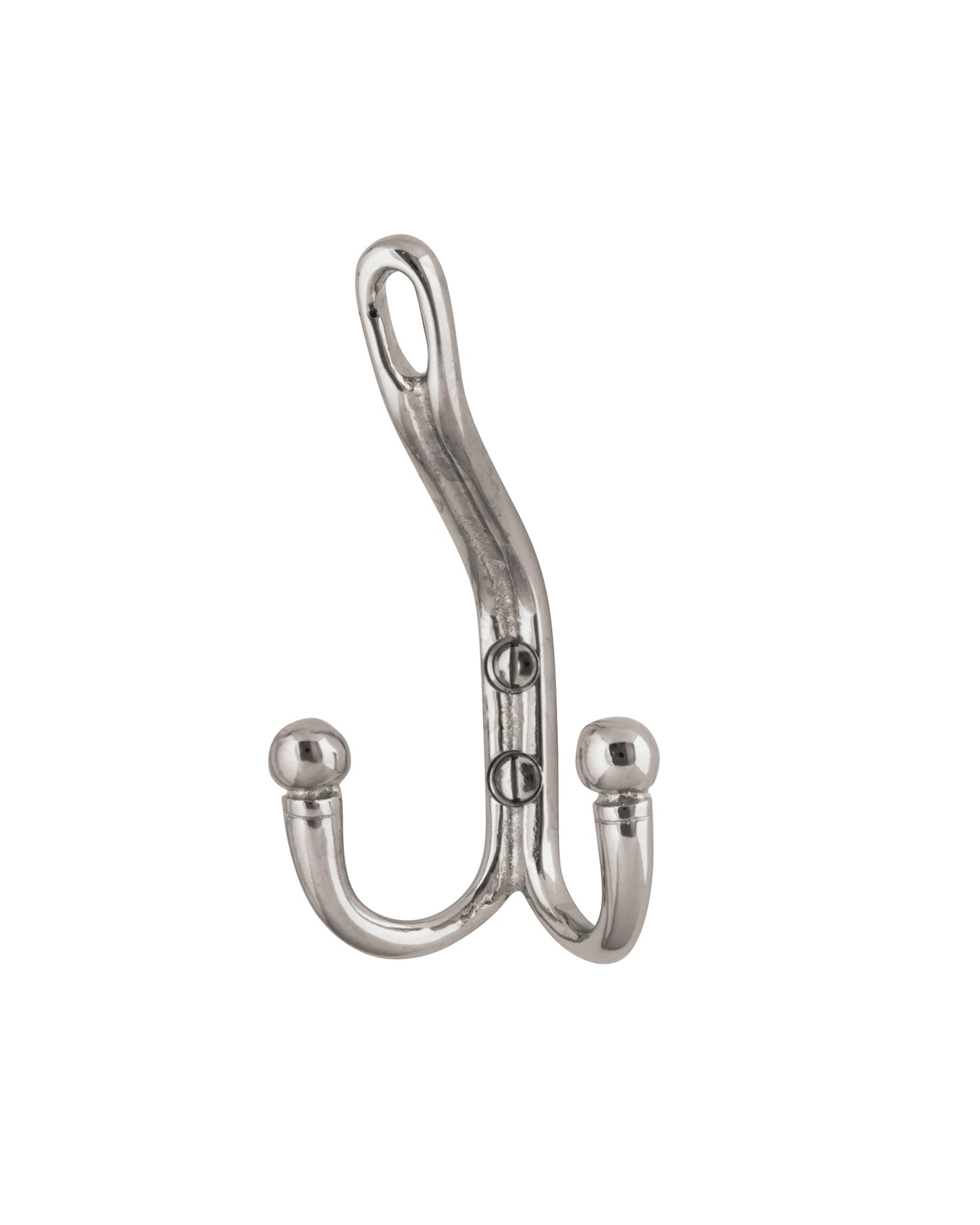 Coat hook - Double hat hook nickel