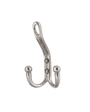 Coat hook - Double hat hook nickel thumbnail image