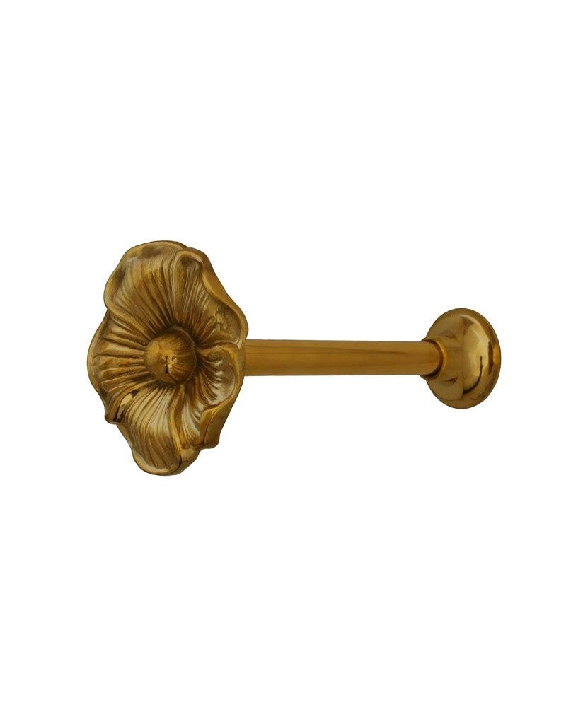 Curtain Hook - Flower brass