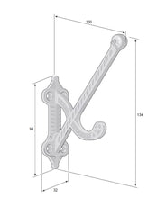 Klädkrok - Jernmanufaktur N:o 265 mässing thumbnail image