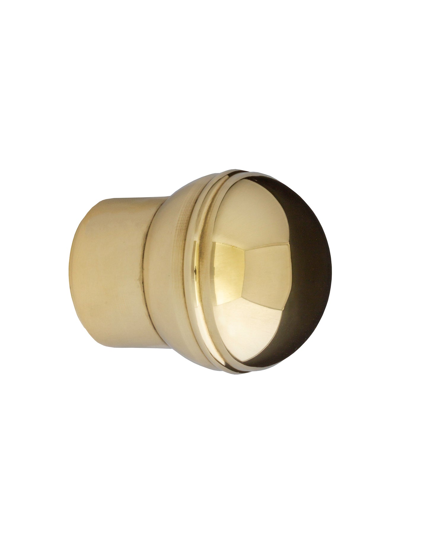 End knob for tube 25 mm - Brass