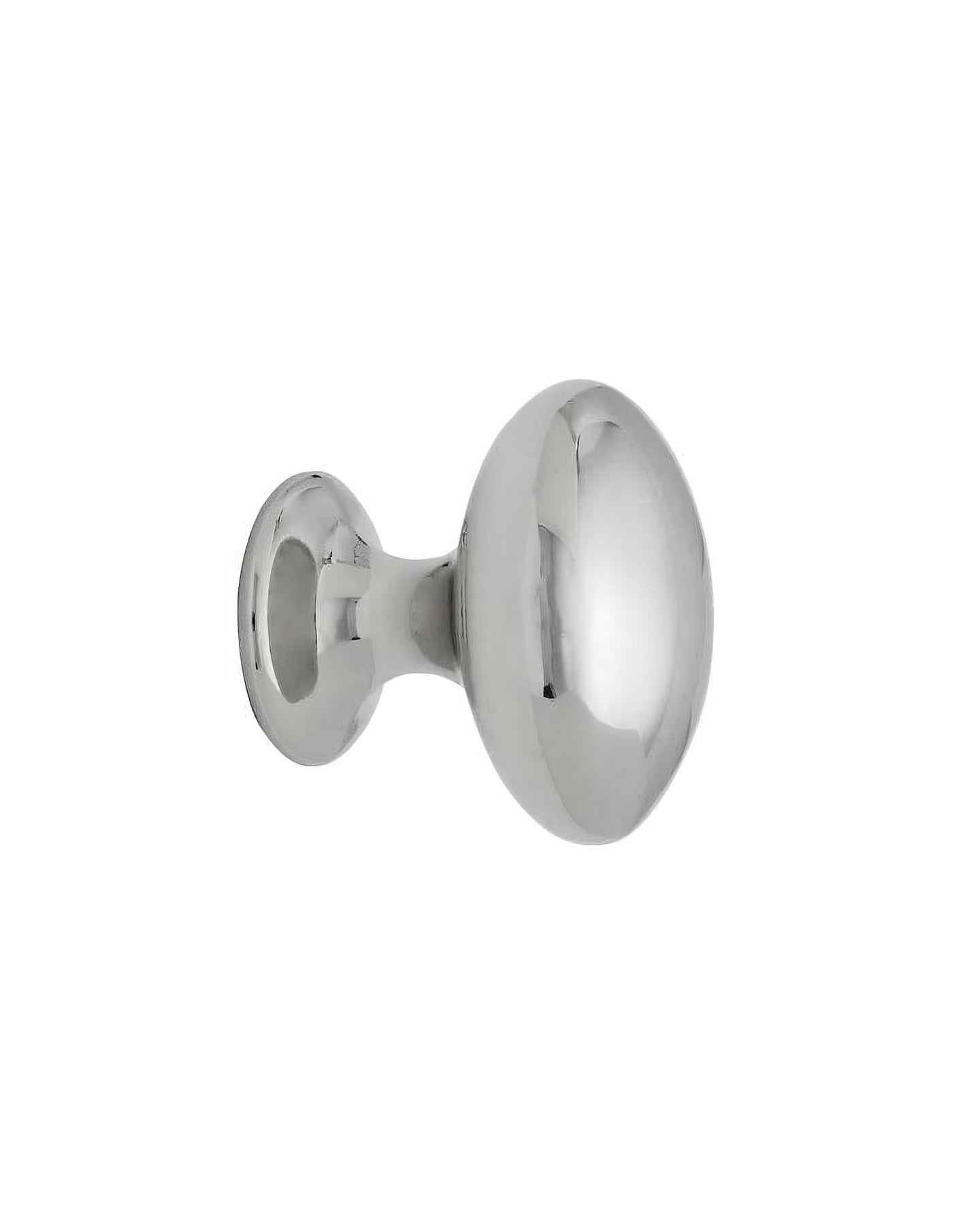 Knob - Oval nickel 40 mm