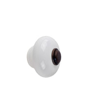 Knop - Porcelænsknop antik messing thumbnail image