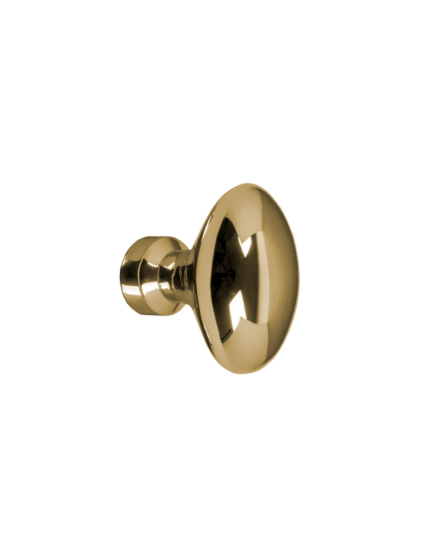 Knob - Oval brass 30 mm
