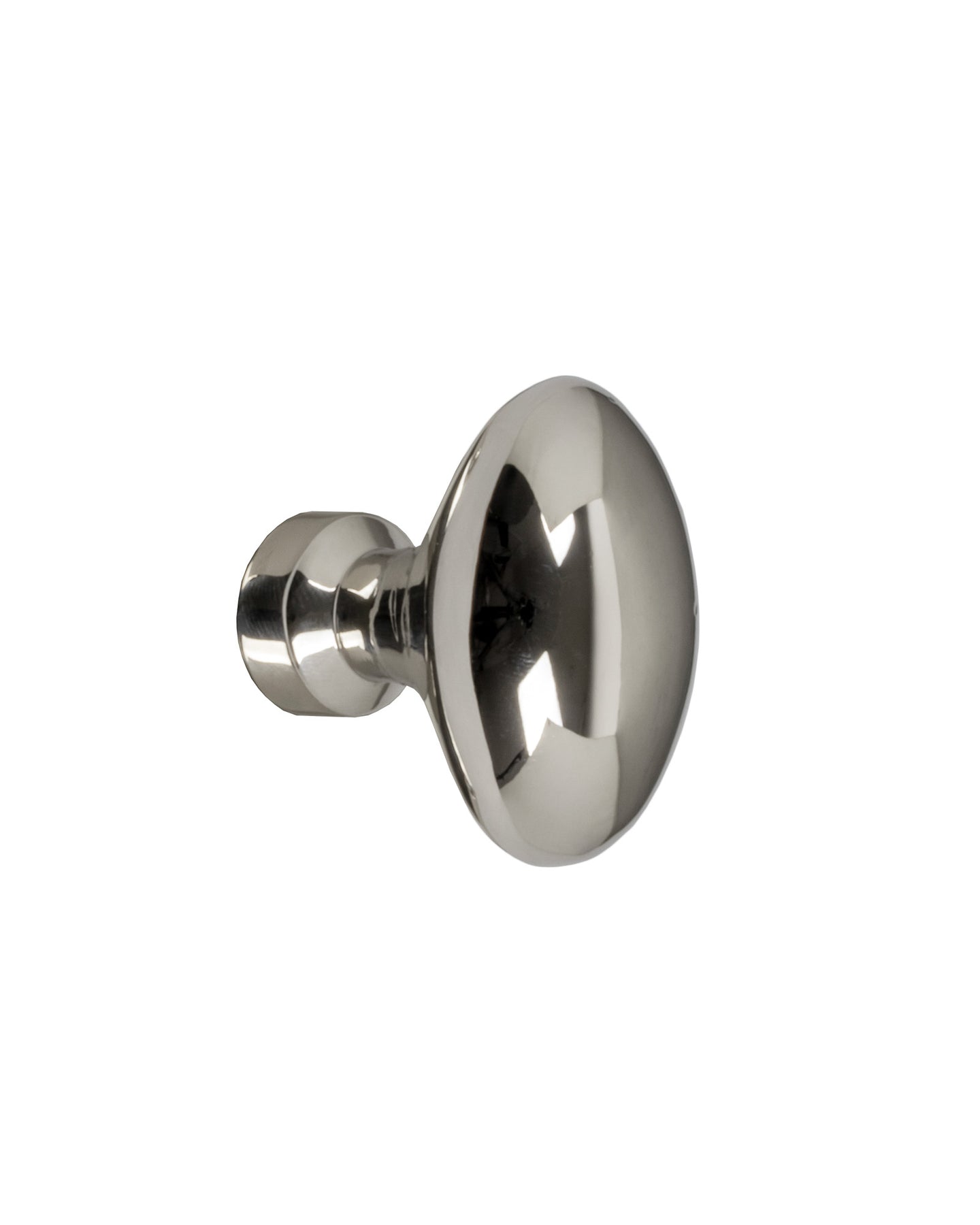 Knob - Oval nickel 40 mm (1.6 in.)