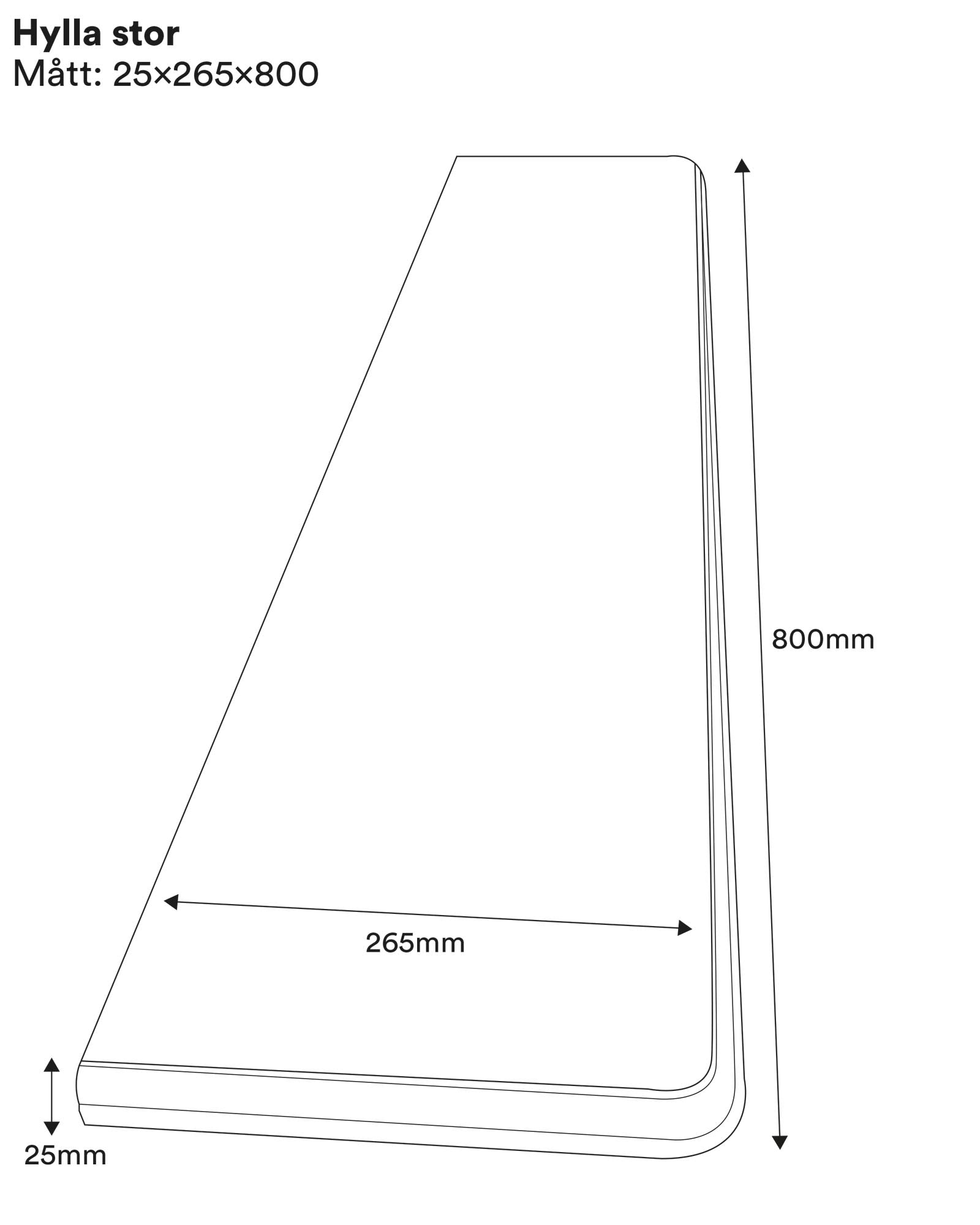 Vintage-Style 80 cm (31.5 in.) Shelf - Sekelskifte Shelf Board image
