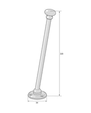 Hattpinne - Låsfabriken N:o 195 Mässing thumbnail image