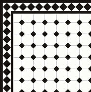 Oktogonklinker – 10 x10 cm Hvit/Svart - Black NOI/Super White BAS thumbnail image