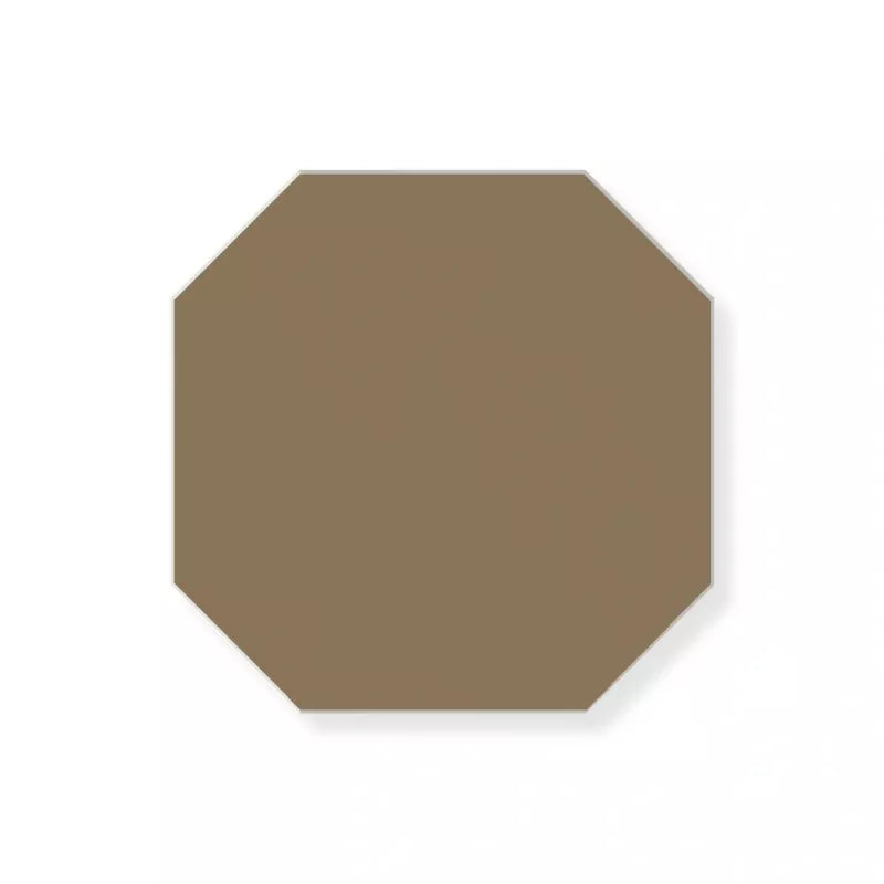 Flise - oktogon 10 x 10 cm Kaffebrun - Coffee CAF image