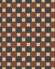 Tile – Cotswolds Octagon  10x10 cm Red ROU/Black NOI/Cognac COG thumbnail image