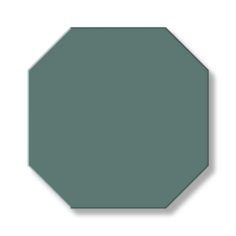 Tile - Octagons 15 x 15 cm (5.91 x 5.91 In.) - Dark Green VEF