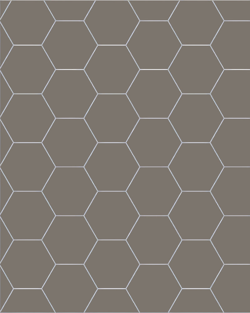 Floor Tiles - Hexagon 10 x 10 cm (3.93 x 3.93 In.) - Charcoal ANT