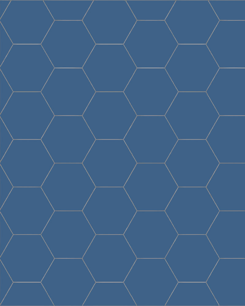 Floor tile - Hexagon 10 × 10 cm dark blue image