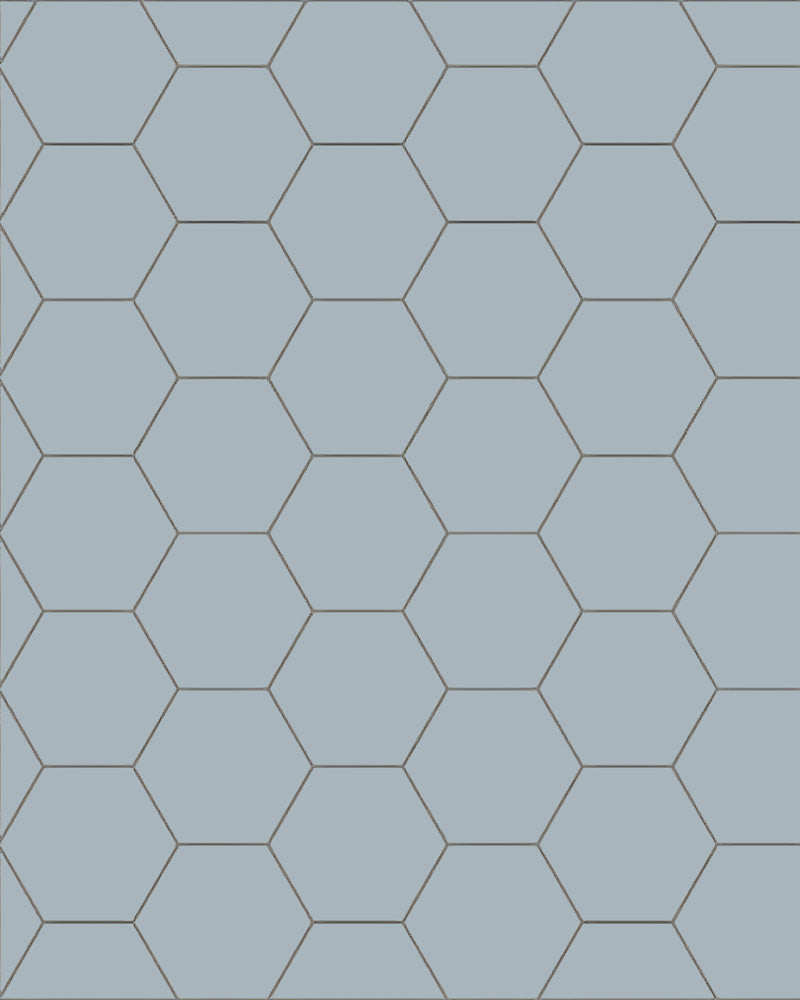 Floor Tiles - Hexagon 10 x 10 cm (3.94 x 3.94 In.) - Pale Blue BEP