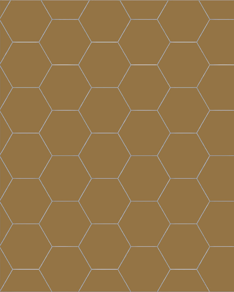 Floor tile - Hexagon 10 × 10 cm toffee image