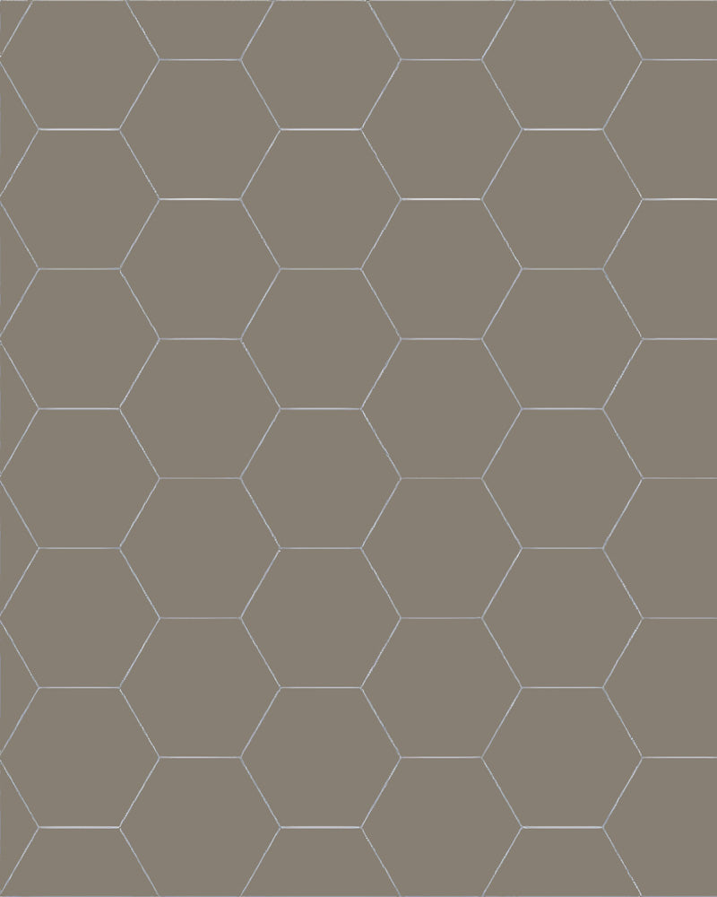 Floor Tiles - Hexagon 10 x 10 cm (3.94 x 3.94 In.) - Grey GRU