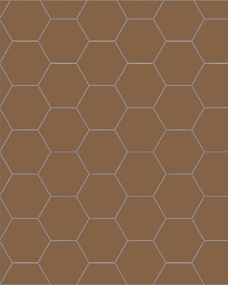 Floor Tiles - Hexagon 10 x 10 cm (3.94 x 3.94 In.) - Havana HAV