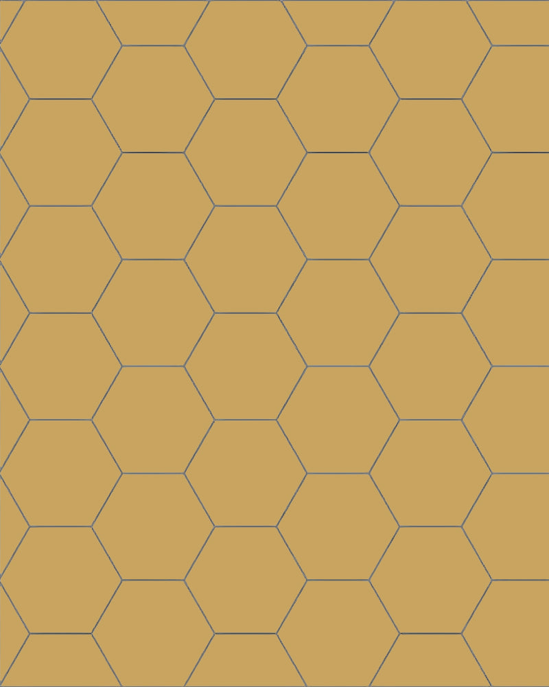 Floor tile - Hexagon 10 × 10 cm ochre yellow image