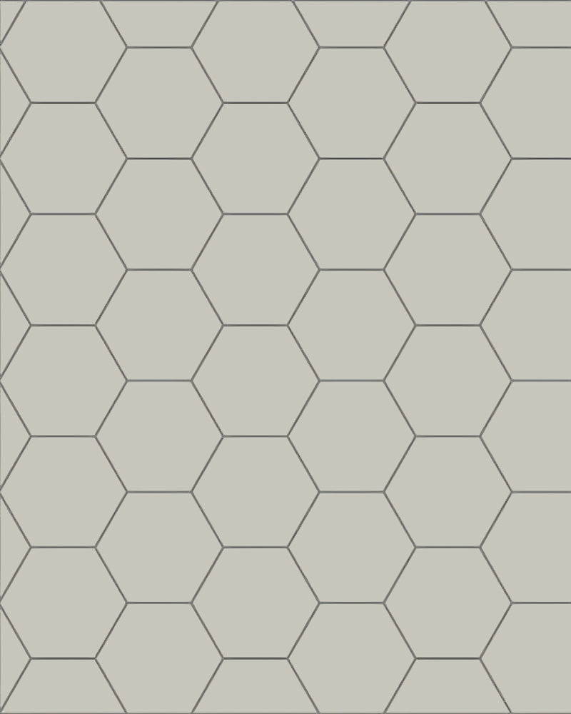 Floor Tiles - Hexagon 10 x 10 cm (3.94 x 3.94 In.) - Pearl Grey PER