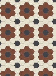 Fliser – Darlington Hexagon 10x10 cm Rød/Gulhvit/Sort thumbnail image