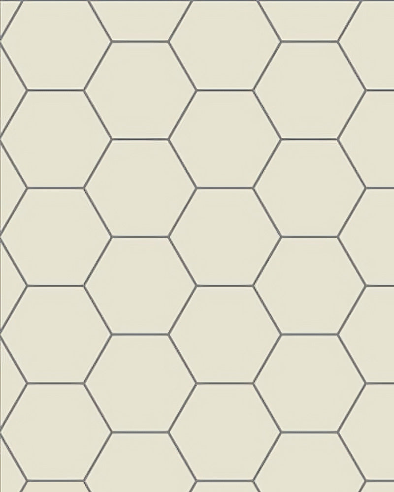 Floor Tiles - Hexagon 15 x 15 cm - Off-White - White BAU