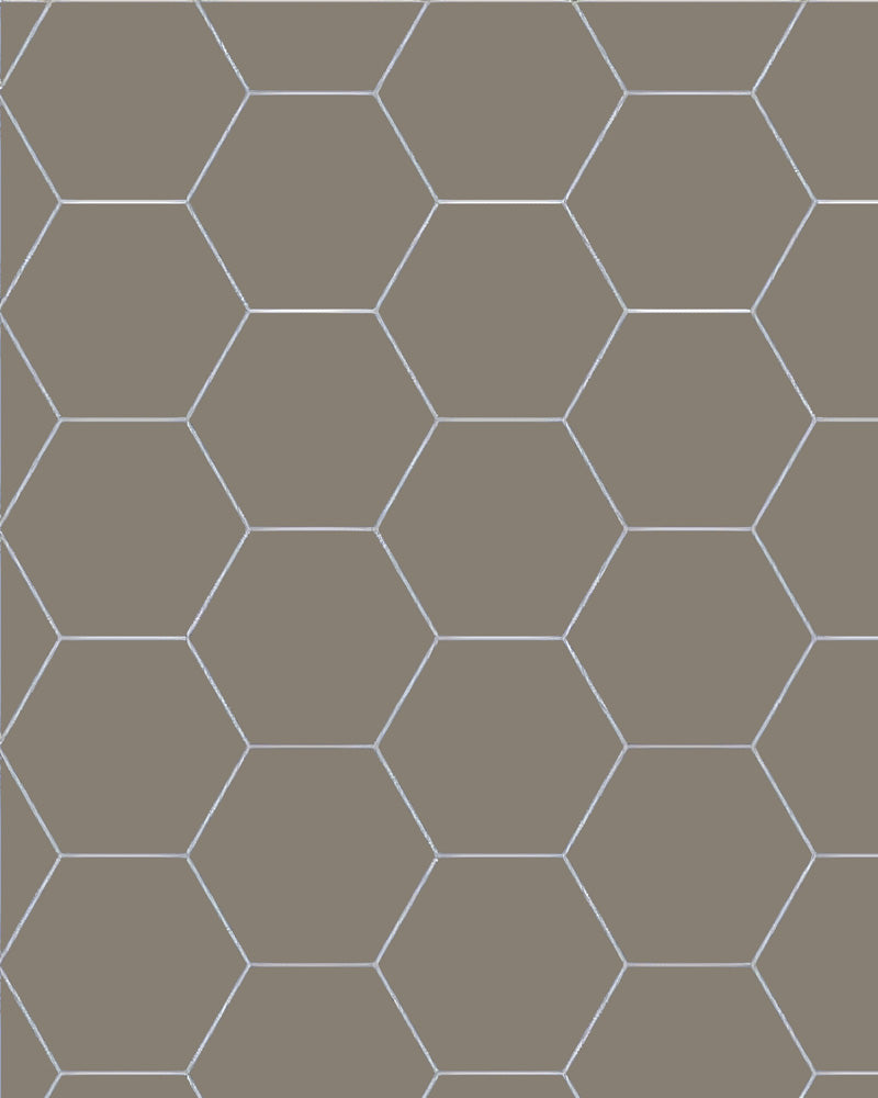 Floor tiles - Hexagon 15 x 15 cm (5.91 x 5.91 In.) - Grey GRU