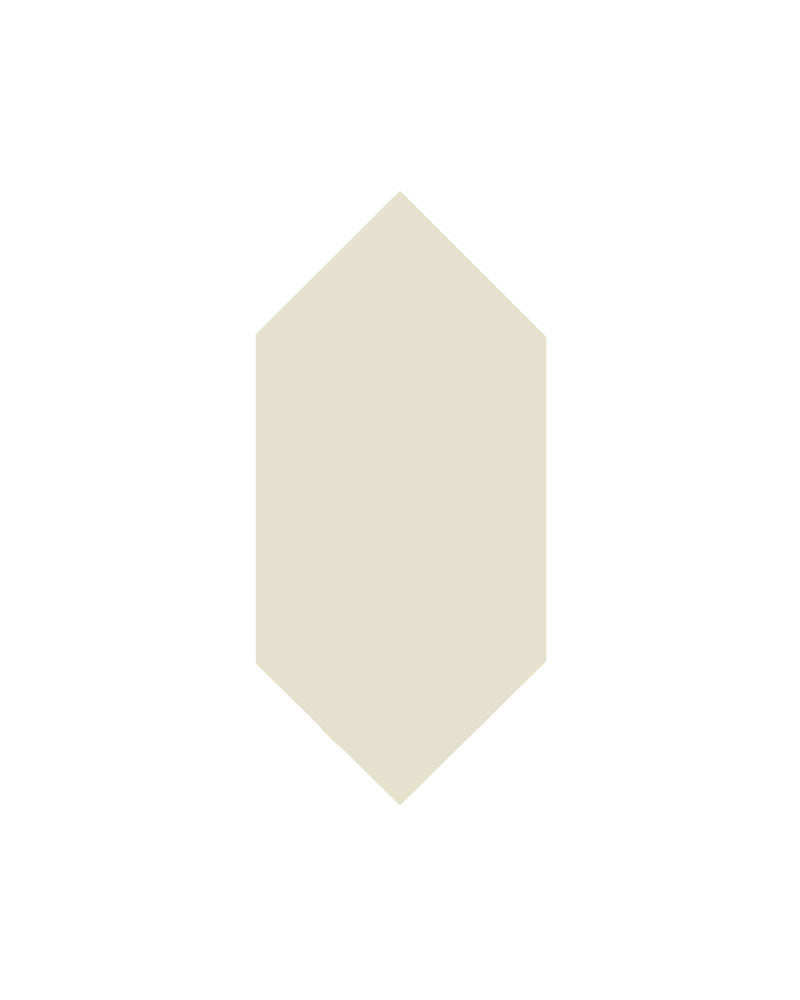 Fliser - Hexagondiamant 7 x 15 cm gulhvit image