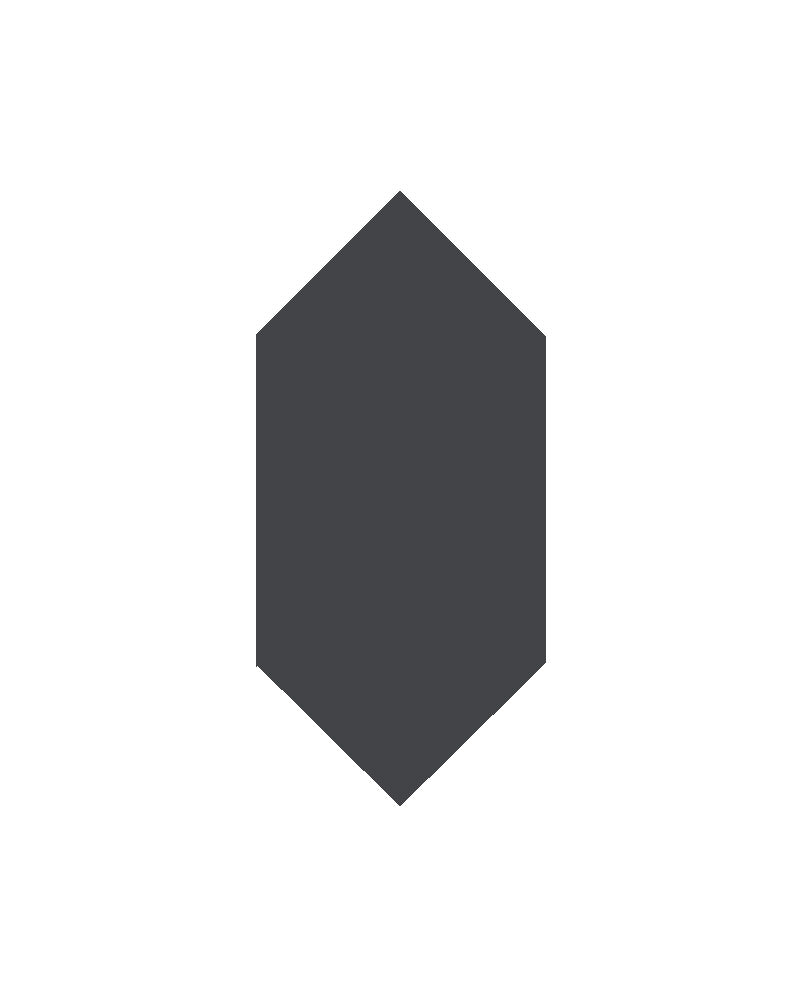 Klinkkeri - Hexagondiamant 7,5 x 15 cm musta image