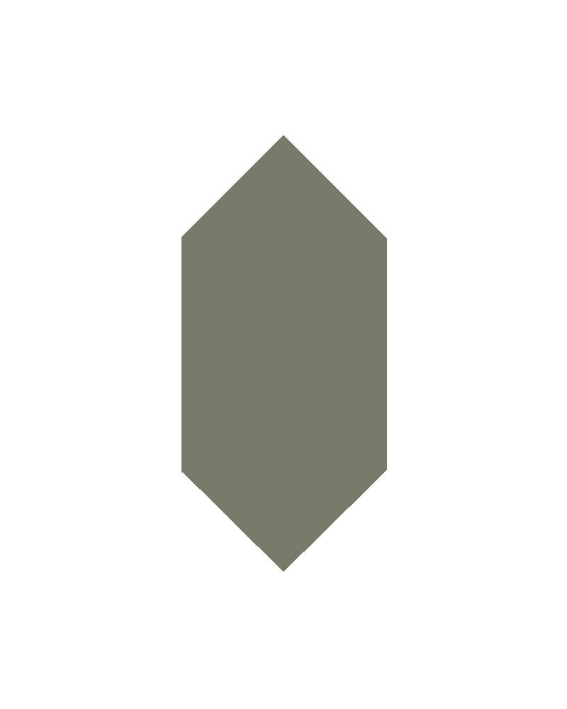 Klinker - Hexagondiamant 7 x 15 cm Australian green - Klassisk stil image