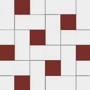 Winchester - Victorian Floor Tiles - White/Red - Super White BAS/Red ROU thumbnail image