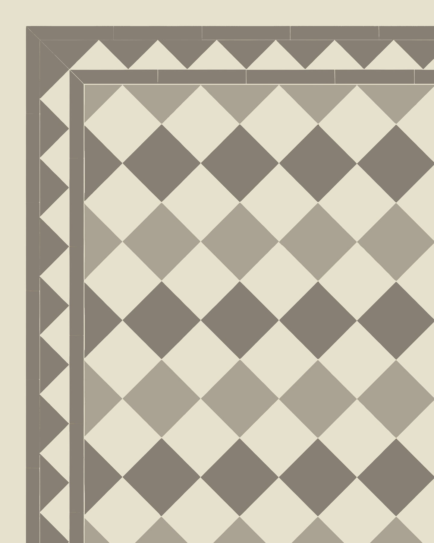 Tile – Birmingham 15 x 15 cm (5.91 x 5.91 In.) - Off-White/Pale Grey/Slate 