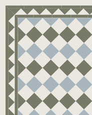 Klinker – Birmingham 15 x 15 cm Hvit/Gråblå/Australian Green  thumbnail image