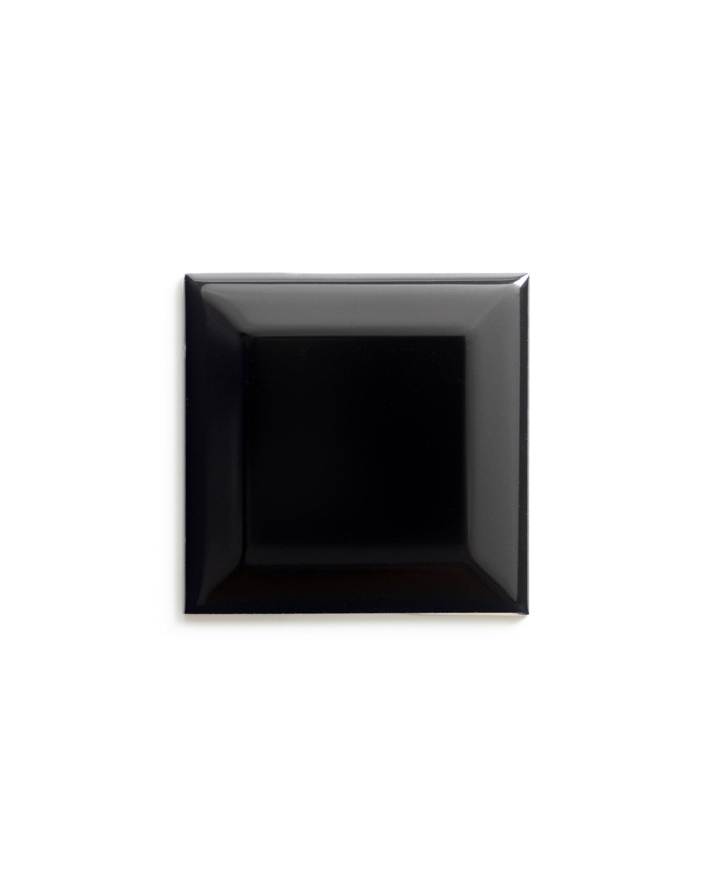 Wall tiles Victoria - Beveled 7.5 x 7.5 cm (2.95 x 2.95 in.) black, glossy