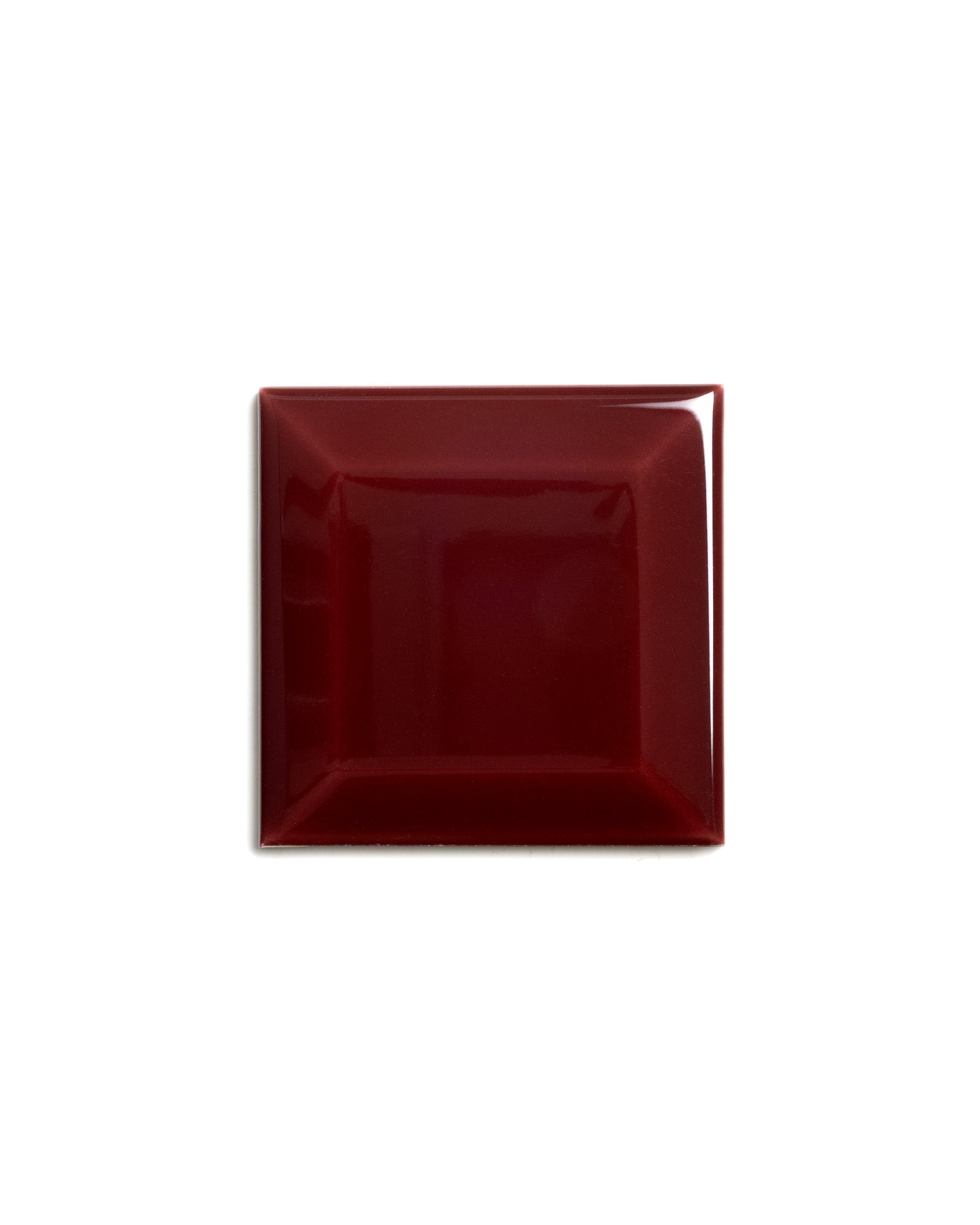 Flis Victoria - Faset kant 7,5 x 7,5 cm vinrød image