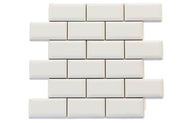 Kakel Victoria - Affaset kant (mini på mesh) 5 x 10 cm hvid, blank thumbnail image