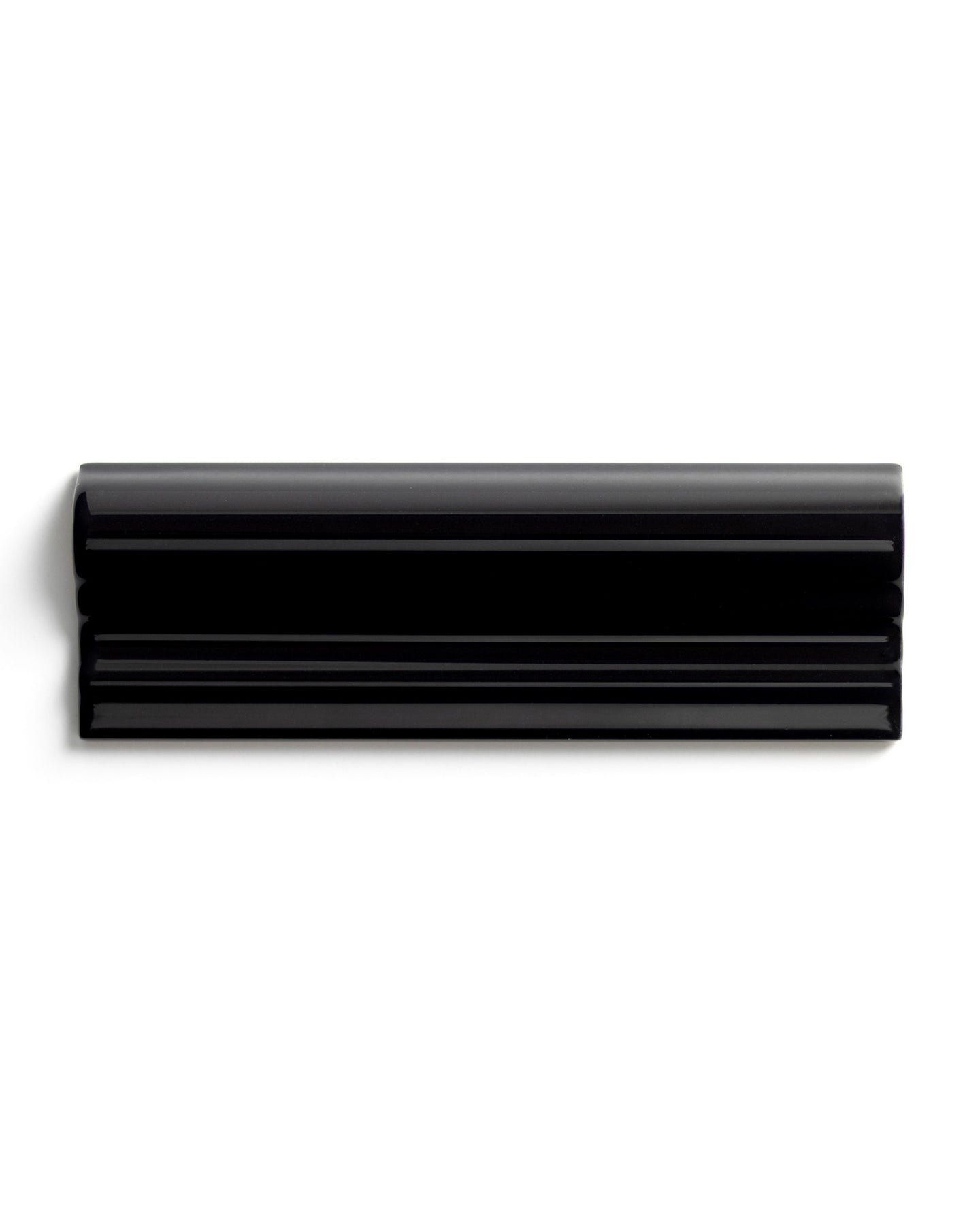 Tile molding Victoria - 5 x 15 (1,9 x 5,9 in.) cm black, glossy