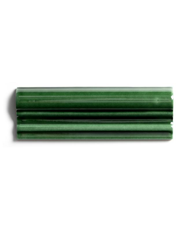 Tile molding Victoria - 5 x 15 cm bottle green, glossy