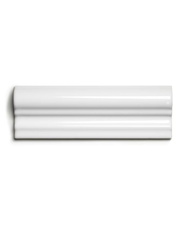 Tile Victoria - Tile molding 5 x 15 cm (1,9 x 5,9 in.) white, glossy