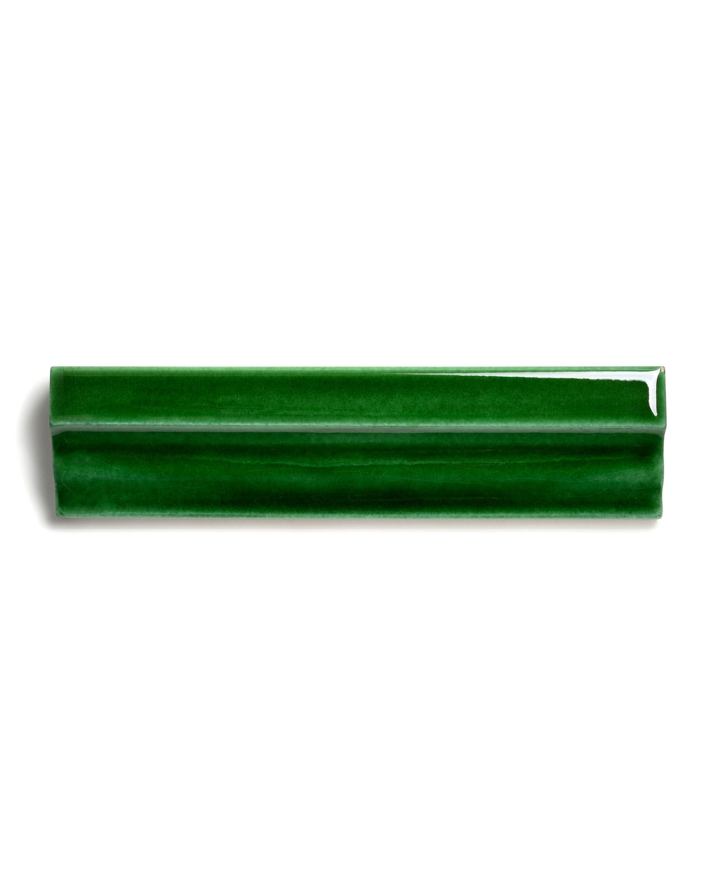 Tile Victoria - Tile molding 3.5 x 15 cm Bottle Green, Glossy