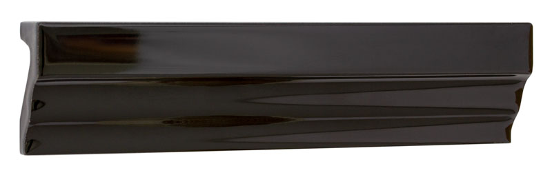 Tile Victoria - Tile molding 3.5 x 15 cm black, glossy