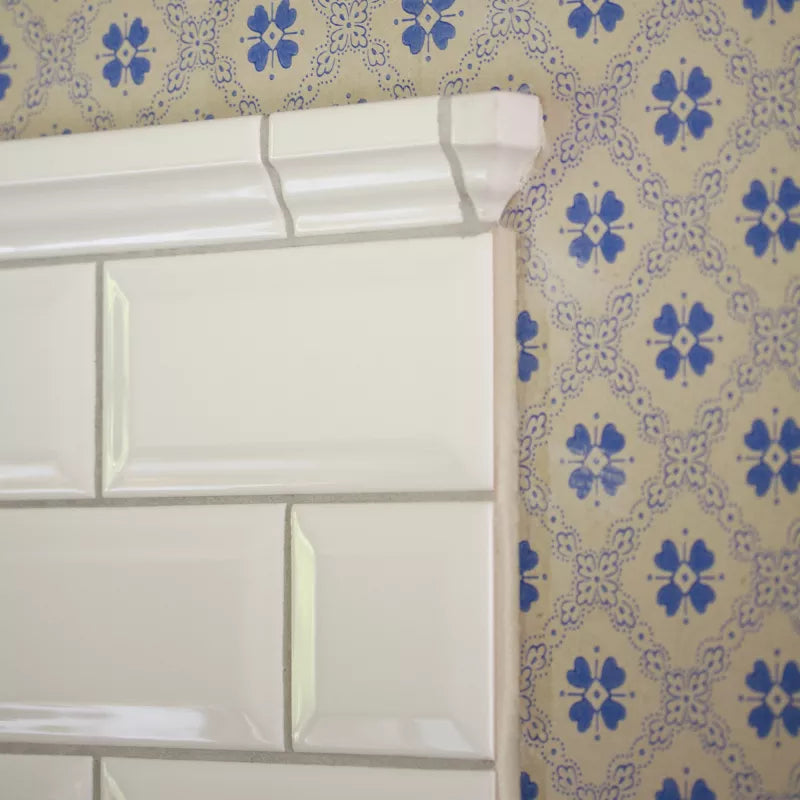 Tile Victoria - Tile molding 3.5 x 15 cm white, glossy image