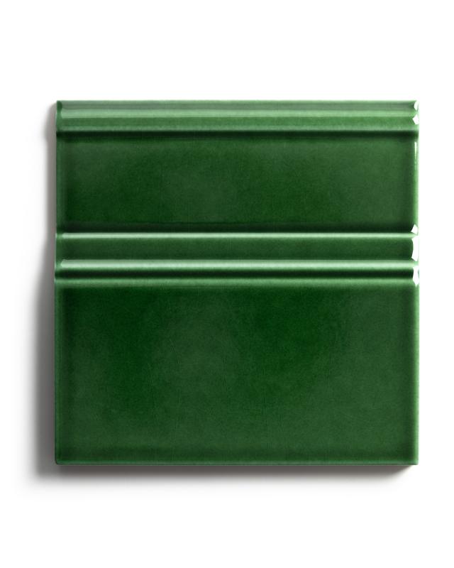 Tile Victoria - Floor trim 15 cm (5.91 x 5.91 in.), bottle green