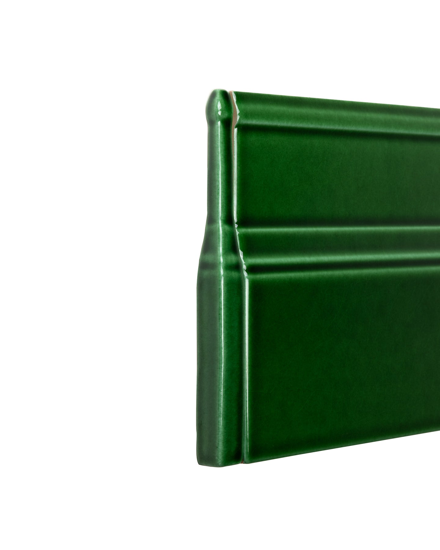 Tile Victoria - Corner for floor trim bottle green, glossy