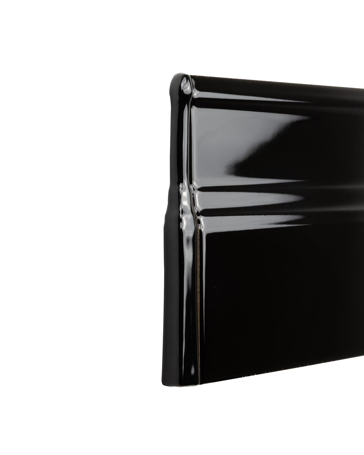 Tile Victoria - Corner for floor trim black, glossy