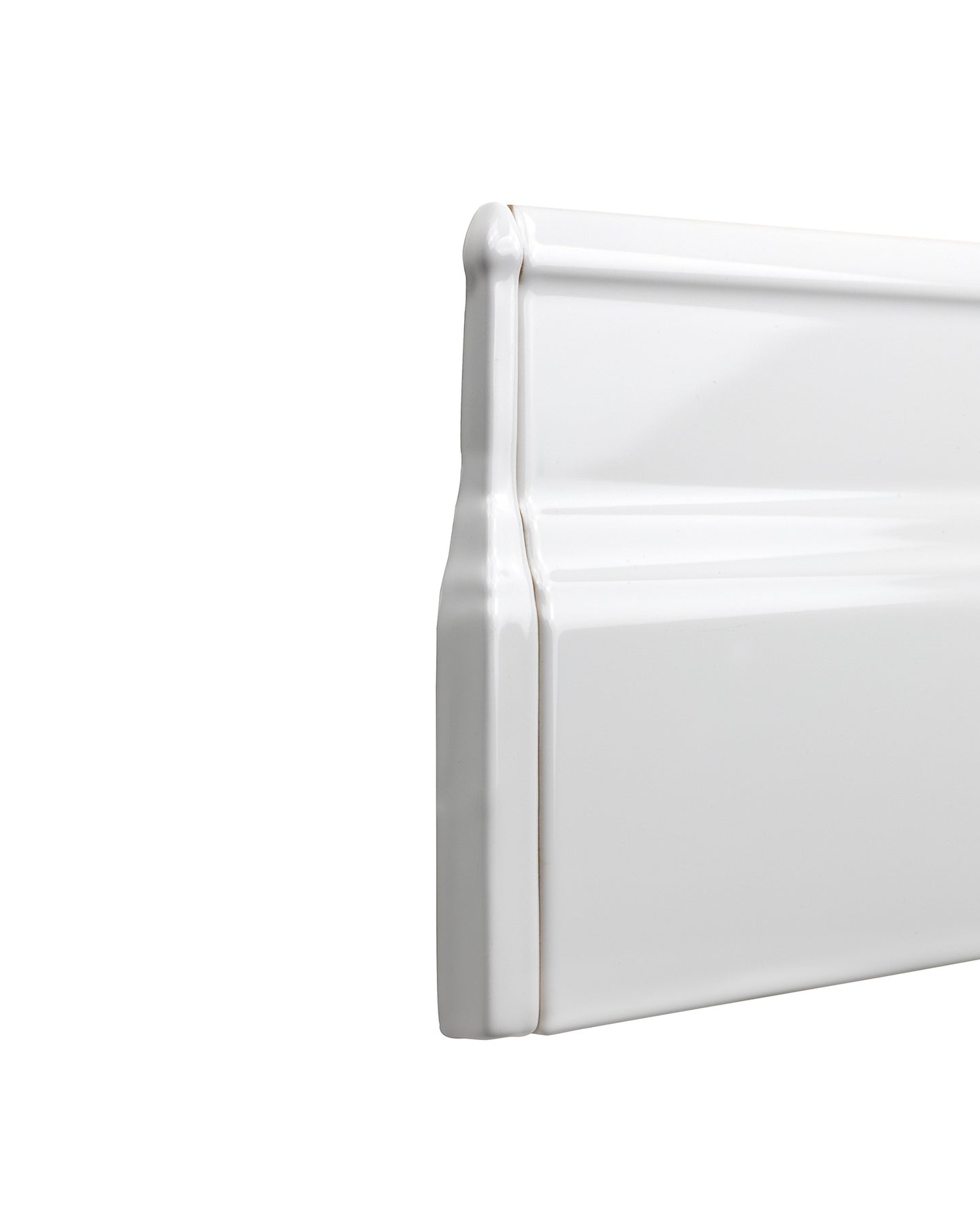 Tile Victoria - Corner for floor trim white, glossy