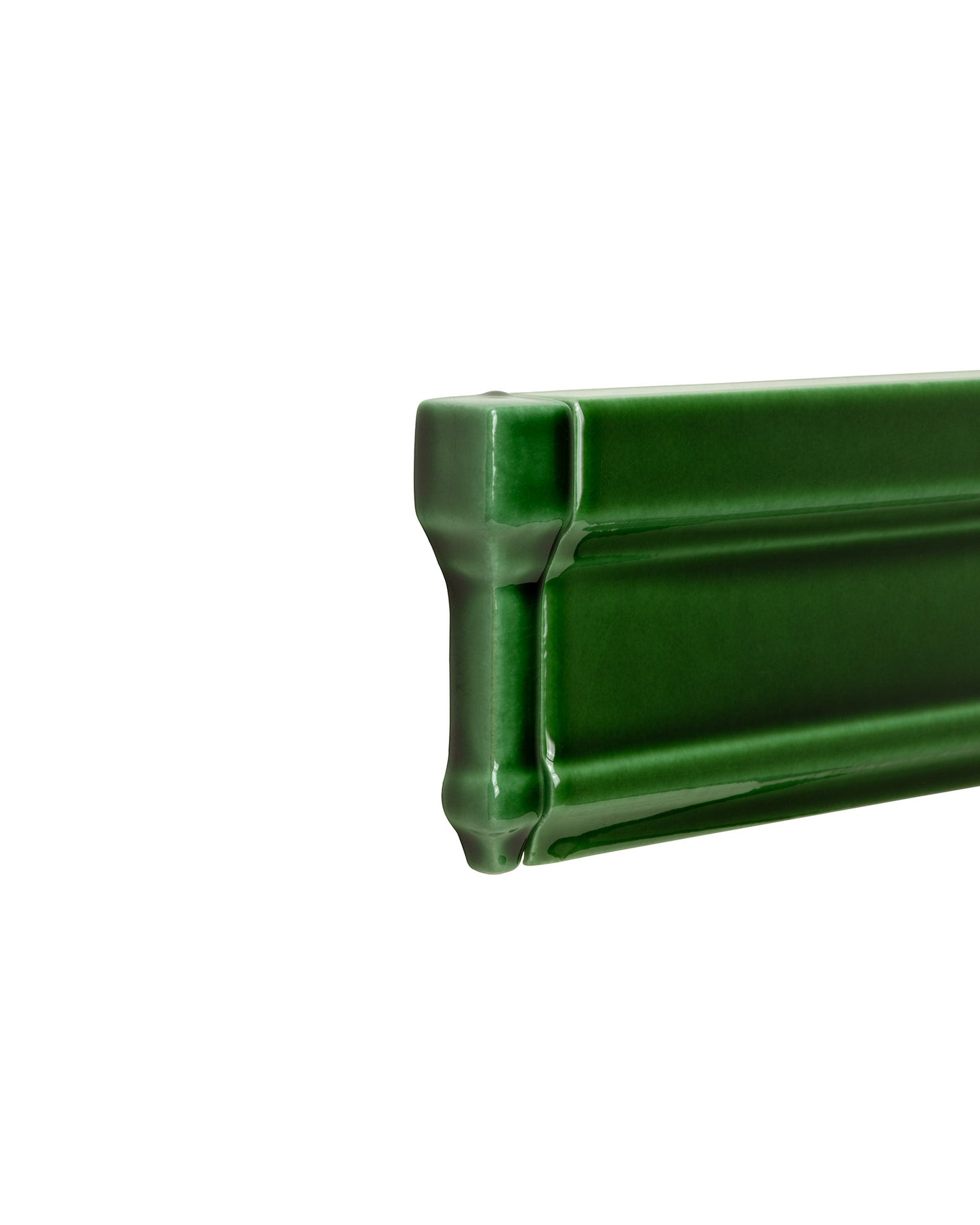Tile Victoria - Corner piece for tile edge 7.5 x 15 cm (2.95 x 5.91 in.), bottle green