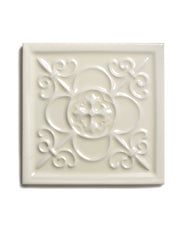 Oxford Tile – Relief Decorative Tile 14.8 x 14.8 cm (5.83 x 5.83 in.), Almond thumbnail image